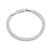 Women Silver Fashion Statement Cubic Shiny Bracelet