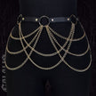 Women Fashion Belt Tassel Gold Chain Street Style Chain Harness