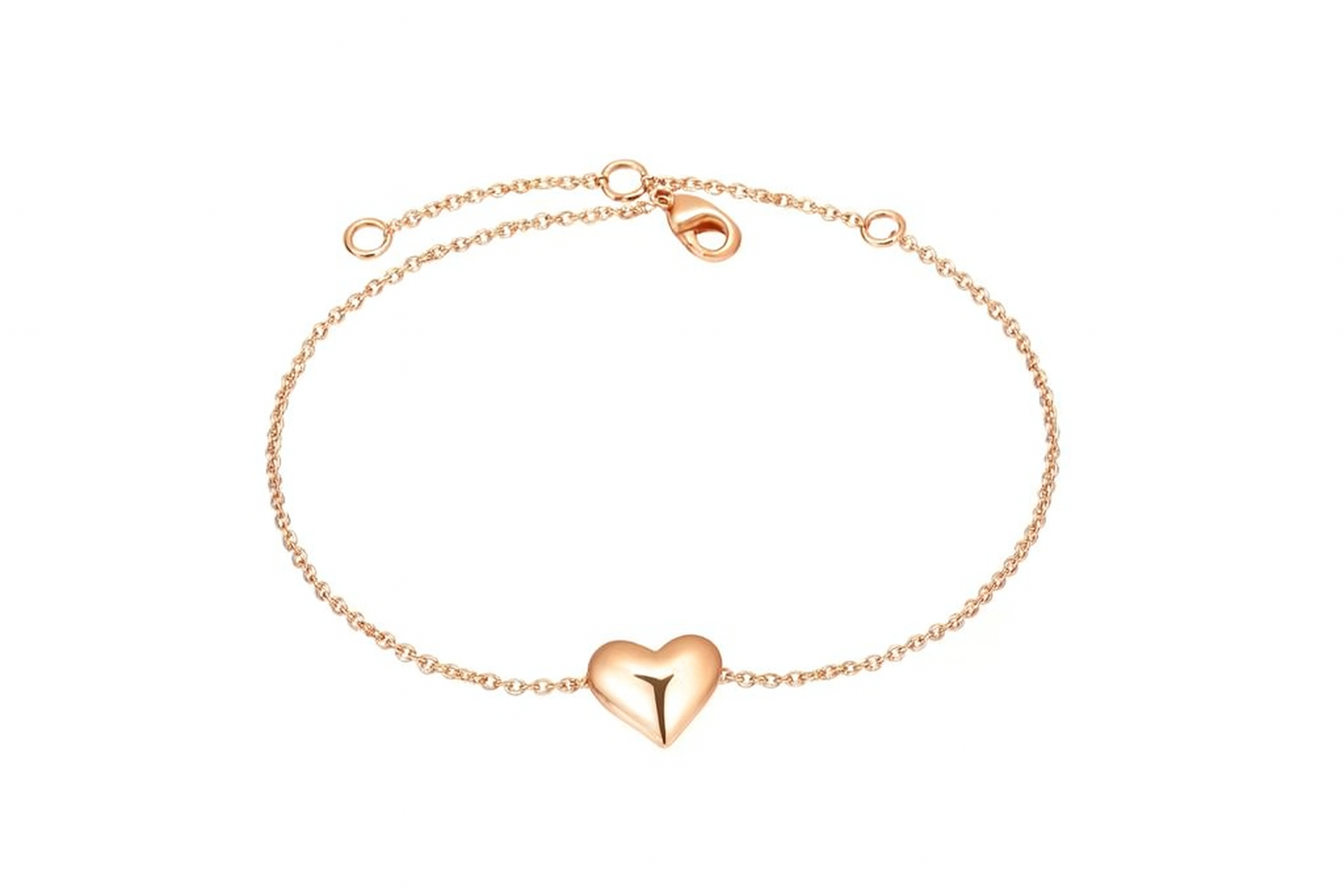 Love Heart Style Rose Gold Bracelet