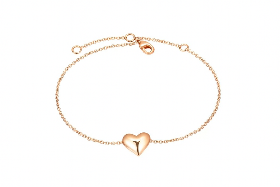 Love Heart Style Rose Gold Bracelet