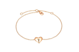 Love Heart Style Rose Gold Bracelet