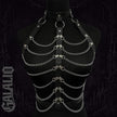 Women Leather & Metal Chain Body Harness