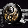 Retro Golden And Silvery Double Dragon Quartz Pocket Watch