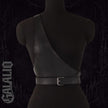Women Wide Belt Gothic PU Leather Under Bust Corset Harness