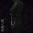 Women Gothic Style 5 Layer Chain Faux Leather Harness