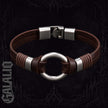 Men Rock Style Metallic Ring Simple Bracelet