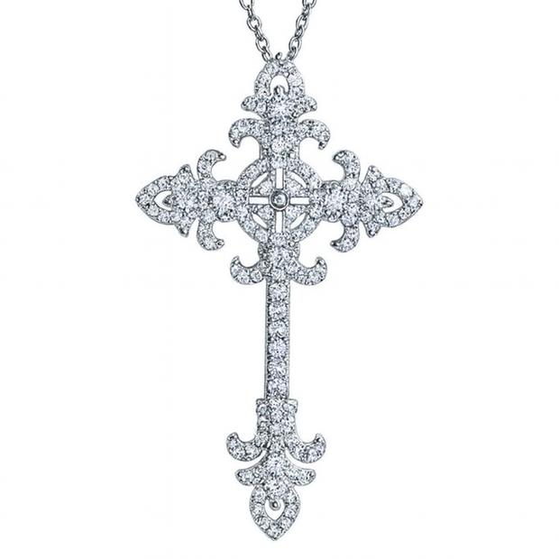 Unisex 925 Sterling Silver Plated Luxury Cross