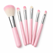 7 Pcs Professional Wood Pink Makeup Brushes Kit