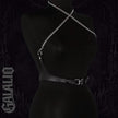 Women Body Black Tie With Shoulder Tassel Chain Harness