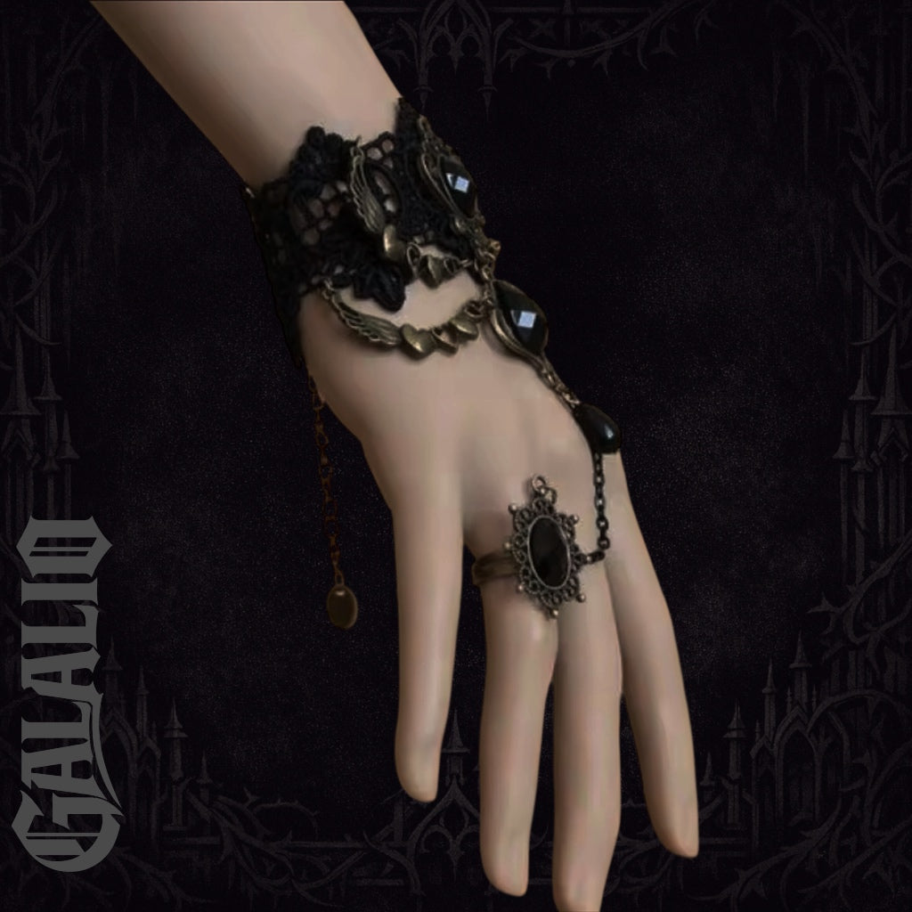 Women Dark Gothic Style Lace Vintage Bracelet