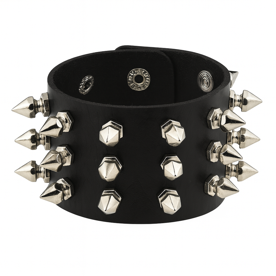 Punk Gothic Rock Leather Cuff Bracelet