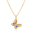 Women Zirconia Butterfly Stainless Steel Necklace