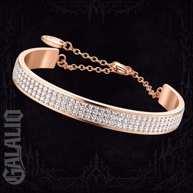 Ross Gold Crystal Women Stainless Steel Bracelet