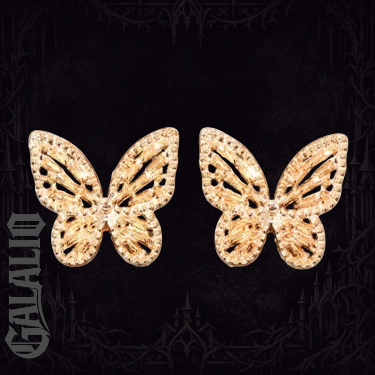 Women Rhinestone Butterfly Decor Stud Earring