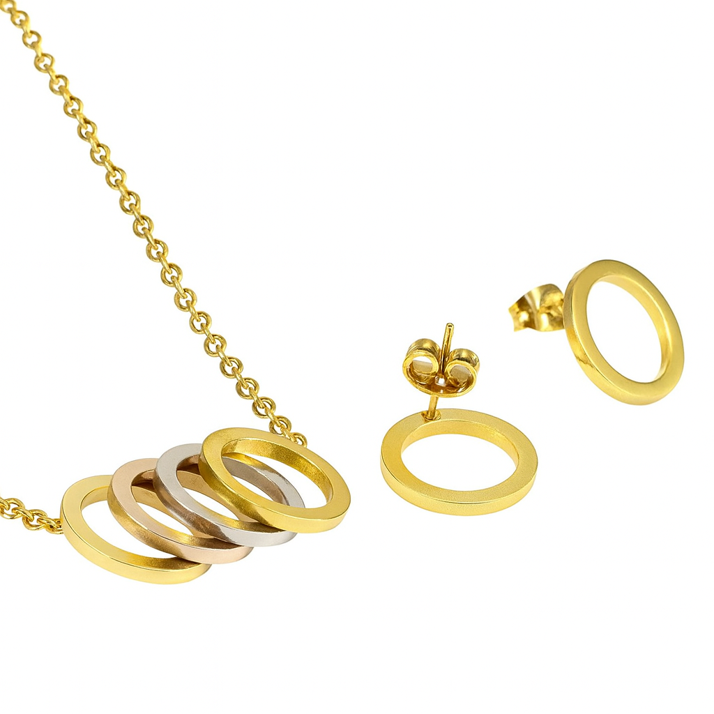 Women Stainless Steel Necklace-Earring Set