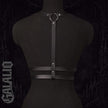 Women Black PU Leather Chest Harness Belt