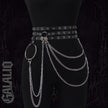 Women Fashion Belts Punk Street Style Leg Chain Pu Leather Harness