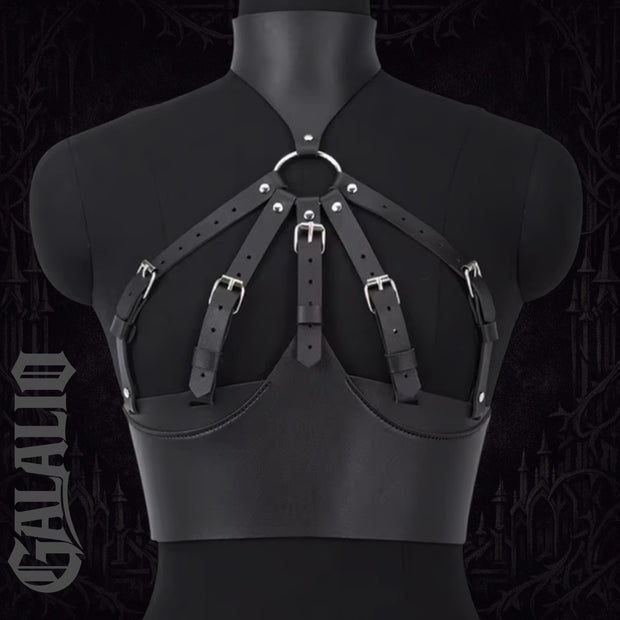 Women Fashion Belt Wide Corset Leather Corselet Harness