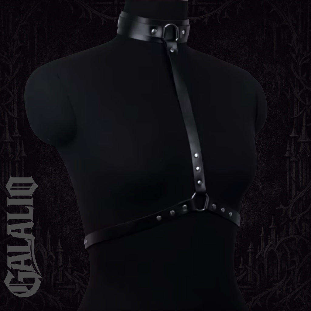 Women PU Leather Body Harness Belt Corset Chest Harness