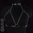 Women PU Leather Corset Single Layer Chain Suspender Harness