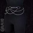 Women Sexy Body Chain PU Leather Waist Chain Harness