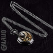 Retro Golden And Silvery Double Dragon Quartz Pocket Watch