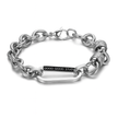 Men Stainless Steel Letter Detail Chain Bracelet