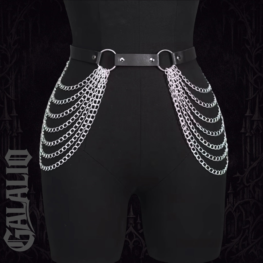Women Sexy Leg Chain Harness garter Belt Waist Corset Belt