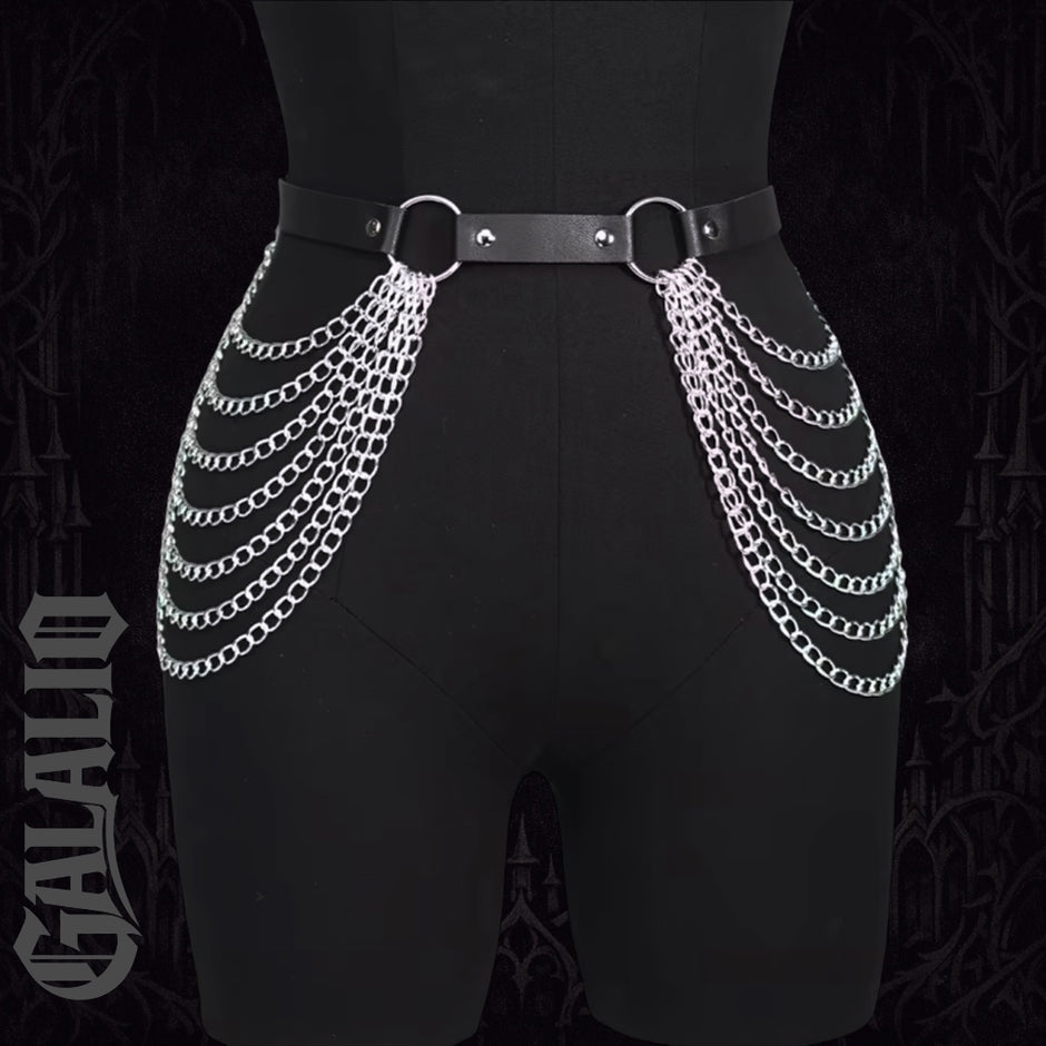 Women Sexy Leg Chain Harness garter Belt Waist Corset Belt