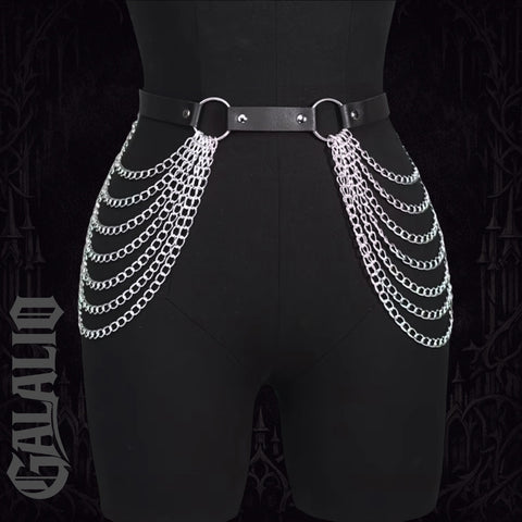 Women Sexy Leg Chain Harness garter Belt Waist Corset Belt