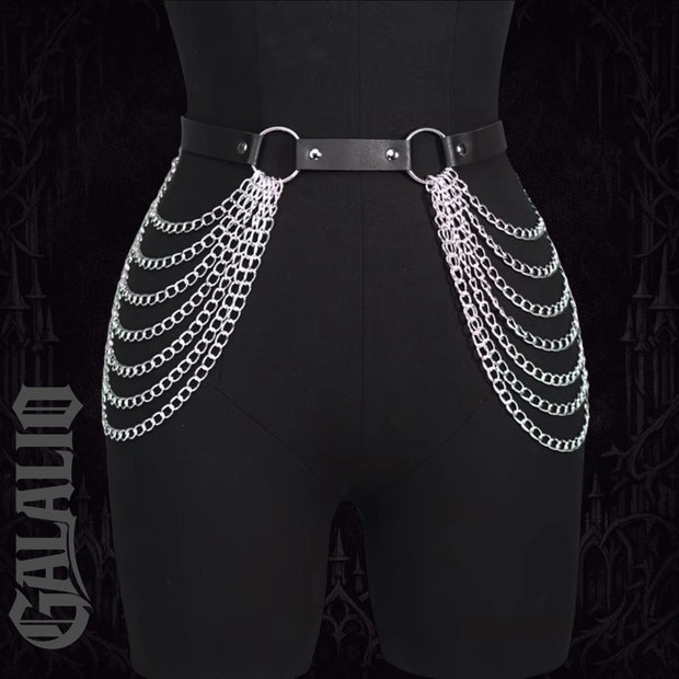 Women Sexy Leg Chain Harness garter Belt Waist Corset Belt
