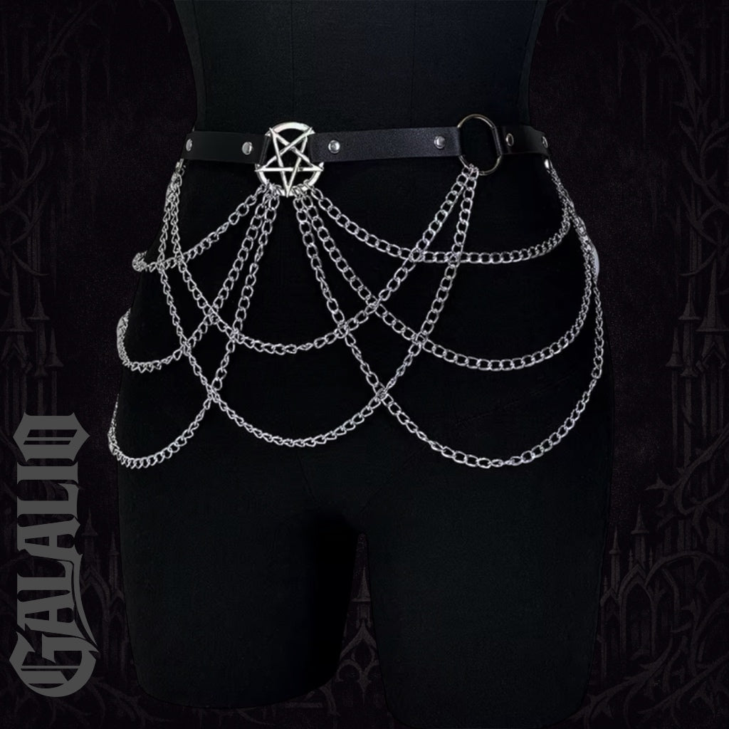 Women Fashion Street Style Chain Belt Harness