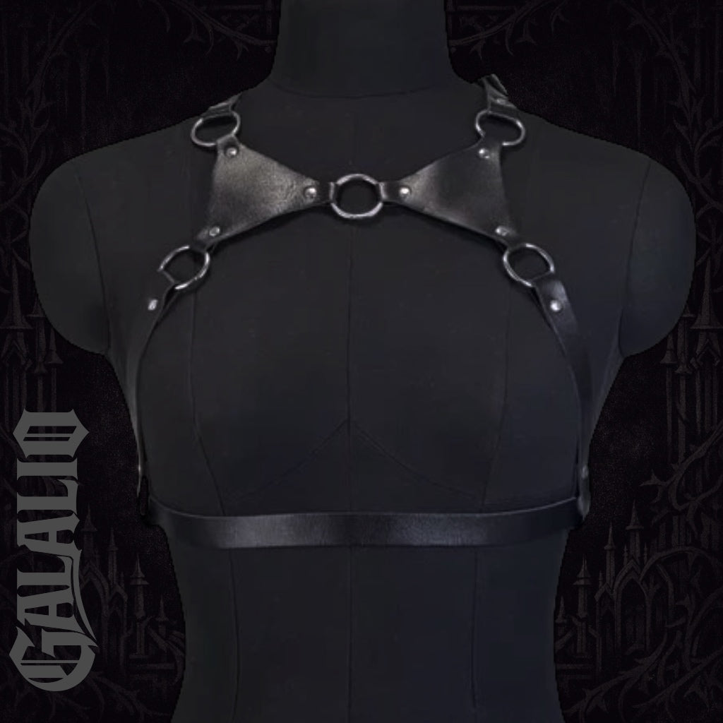 PU Leather Cage Bra Harness Chest Bra Harness