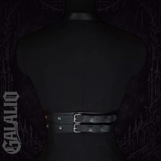 Women Gothic Black Leather Body Harness