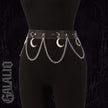 Women Punk Gothic PU Leather Waist Harness Garter Belt