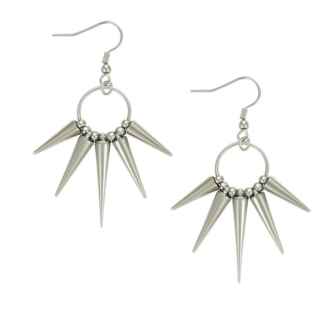1Pair Women Punk Rock Spiked CCB Dangle Earrings
