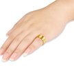 Unisex Stainless Steel Gold Color Ring