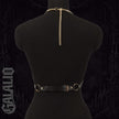 Women Punk Pu Leather Corset Top Black Corset Fashion Corset Harness