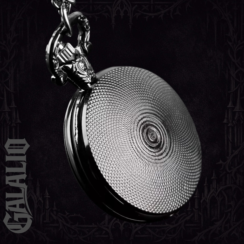 Retro Golden And Silvery Double Dragon Quartz Pocket Watch