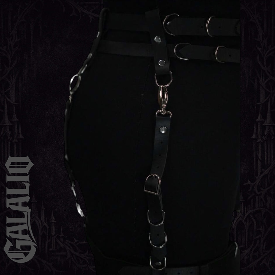 PU Leather Gothic Chest Full Body Harness