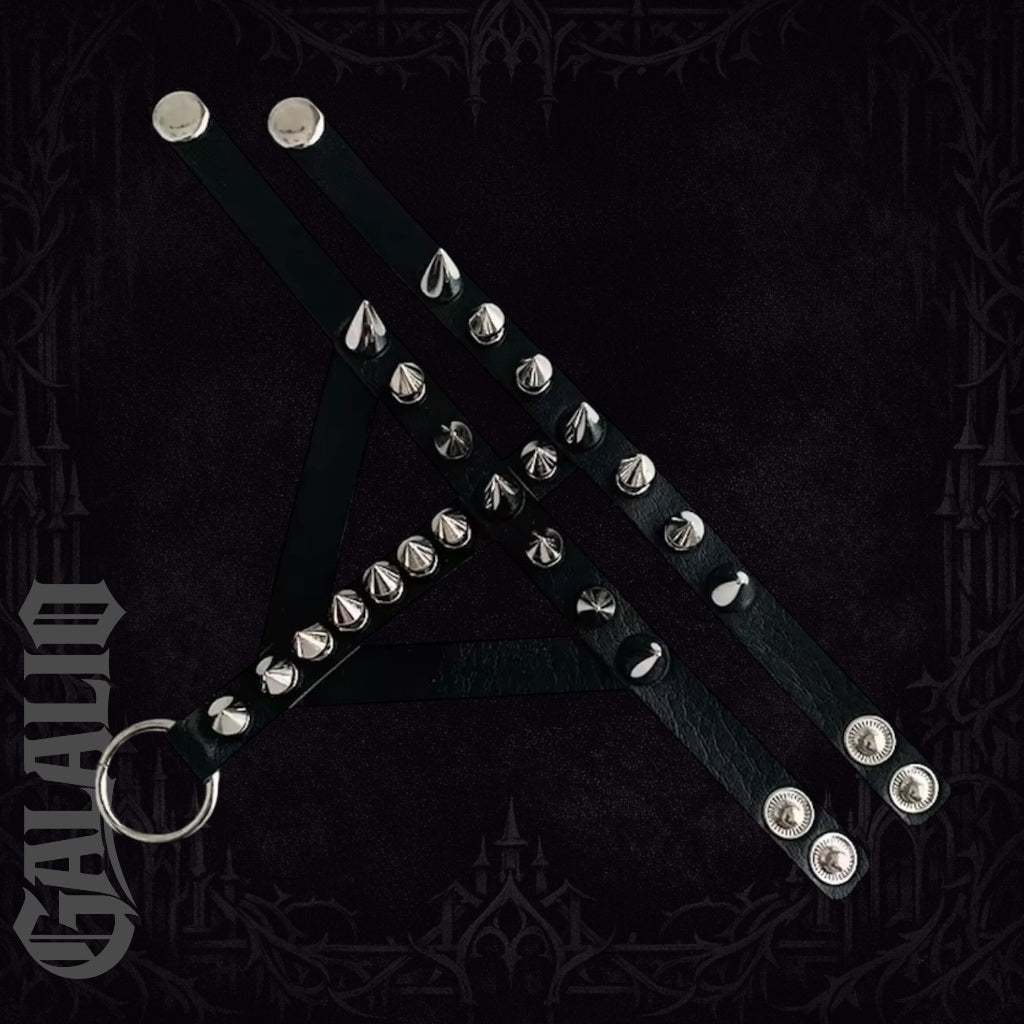Women Punk PU Leather Goth Wrap Bracelet