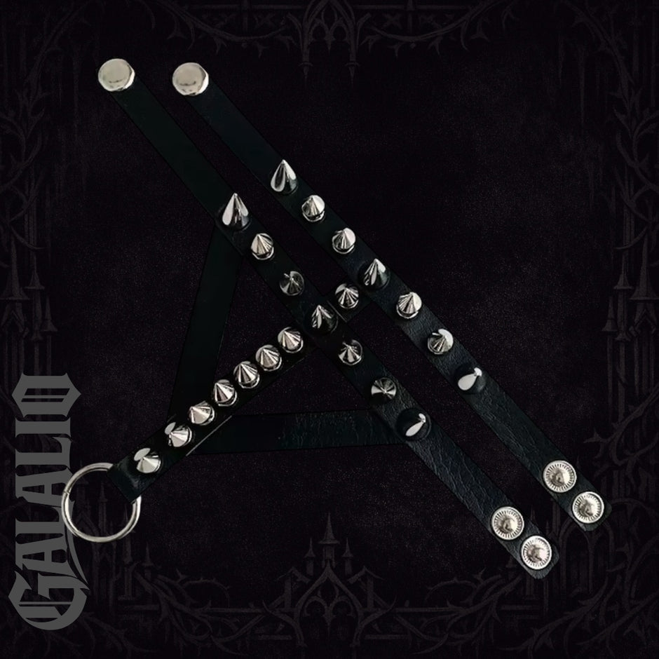 Women Punk PU Leather Goth Wrap Bracelet