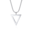 Stainless Steel Hollow Triangle Pendant Necklace