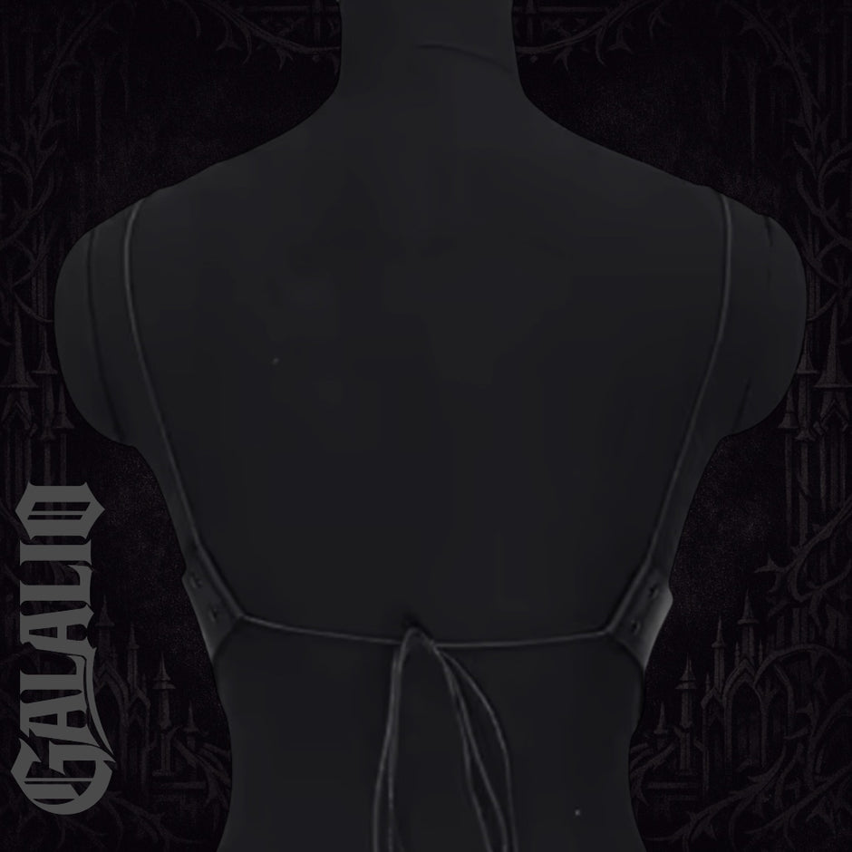 PU Leather Under Bust Corset Wide Harness