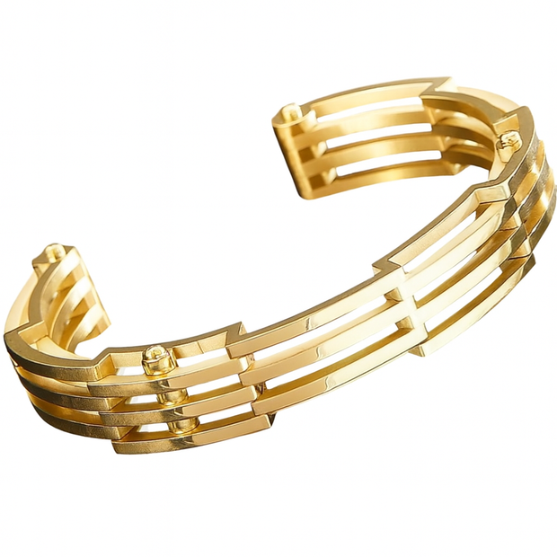 12mm Stainless Steel Open Bangle Bracelet