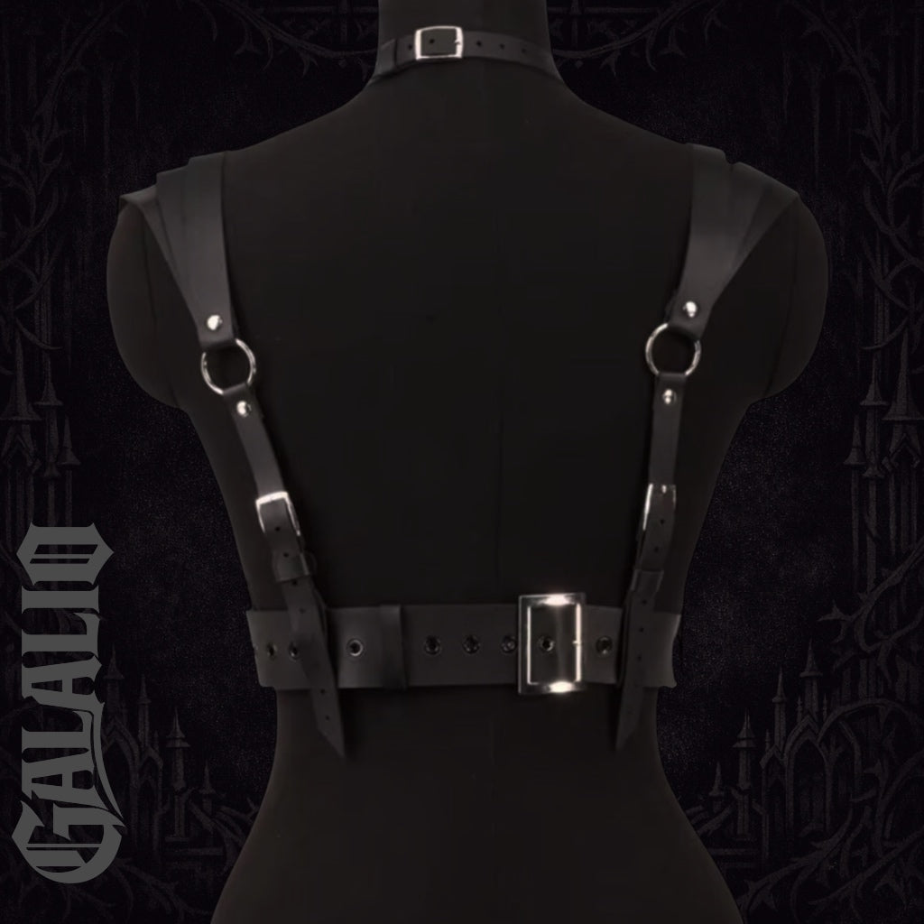 Women Fashion Belt Punk Waist To Shoulder Leather Body Harness