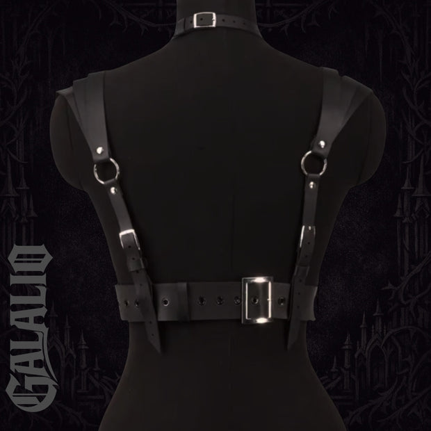 Women Fashion Belt Punk Waist To Shoulder Leather Body Harness
