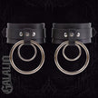 1 Pair PU Leather Stylish Metal Ring Ankle Strap Belt Foot Bracelet