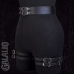 Black Leather Tight Strap Adjustable Body Decoration Strap