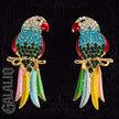 Women Rhinestone Bird Design Stud Earring